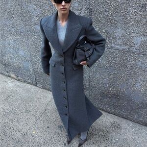 Helsa Italian Wool Blend Topcoat in Charcoal